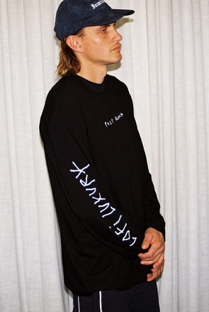 POST JUNK L/S TEE / FADED BLACK
